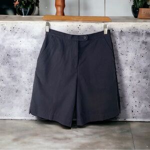 Faconnable Navy High Waist Twill Long Short Size 2